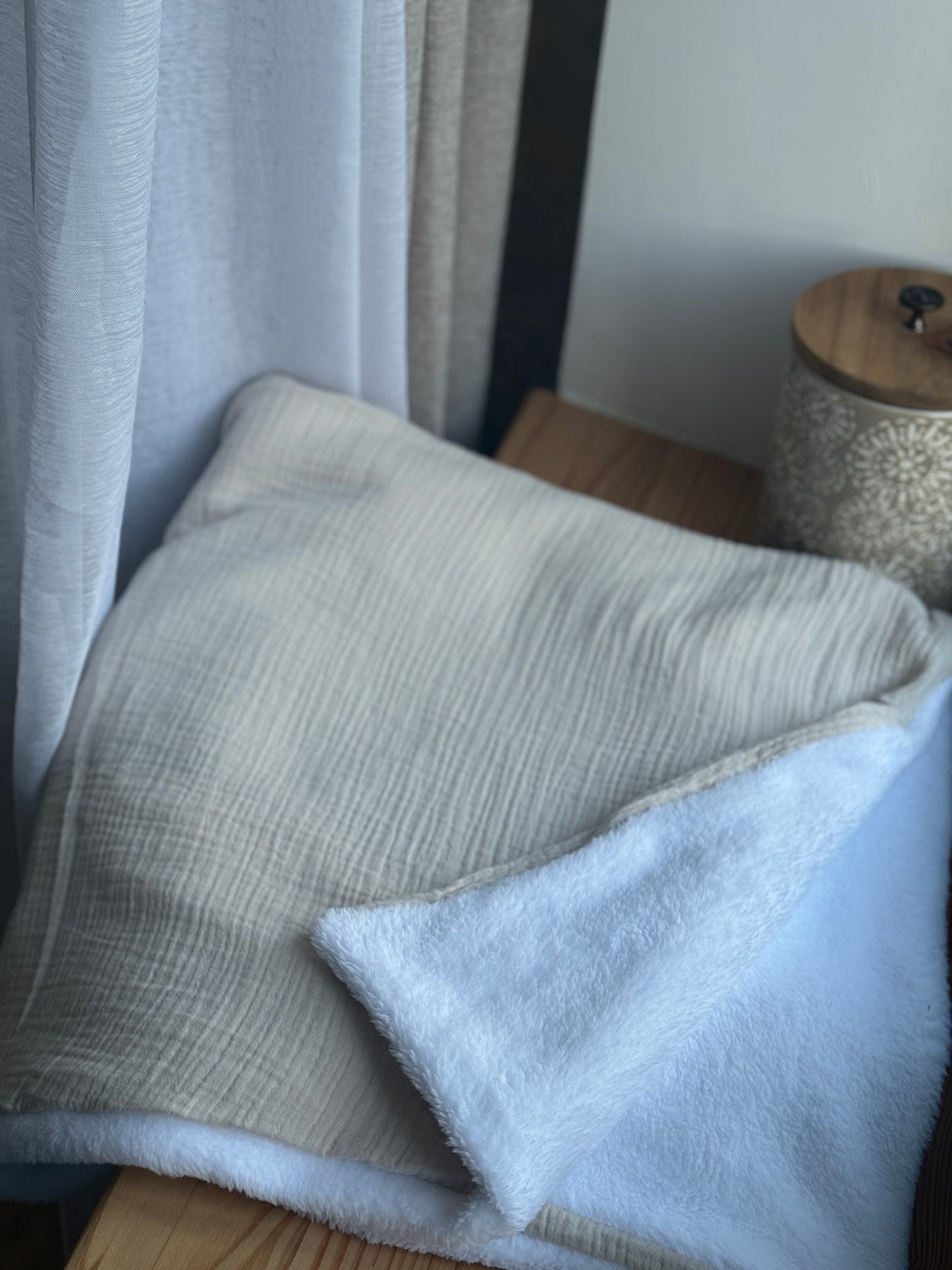 Couverture polaire en double gaze de coton