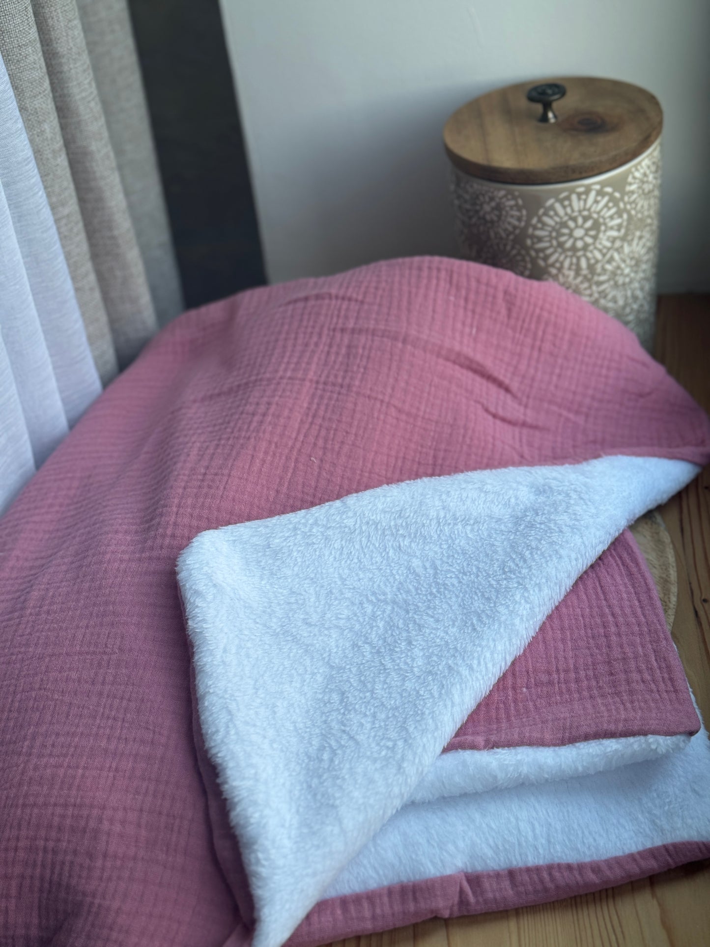 Couverture polaire en double gaze de coton