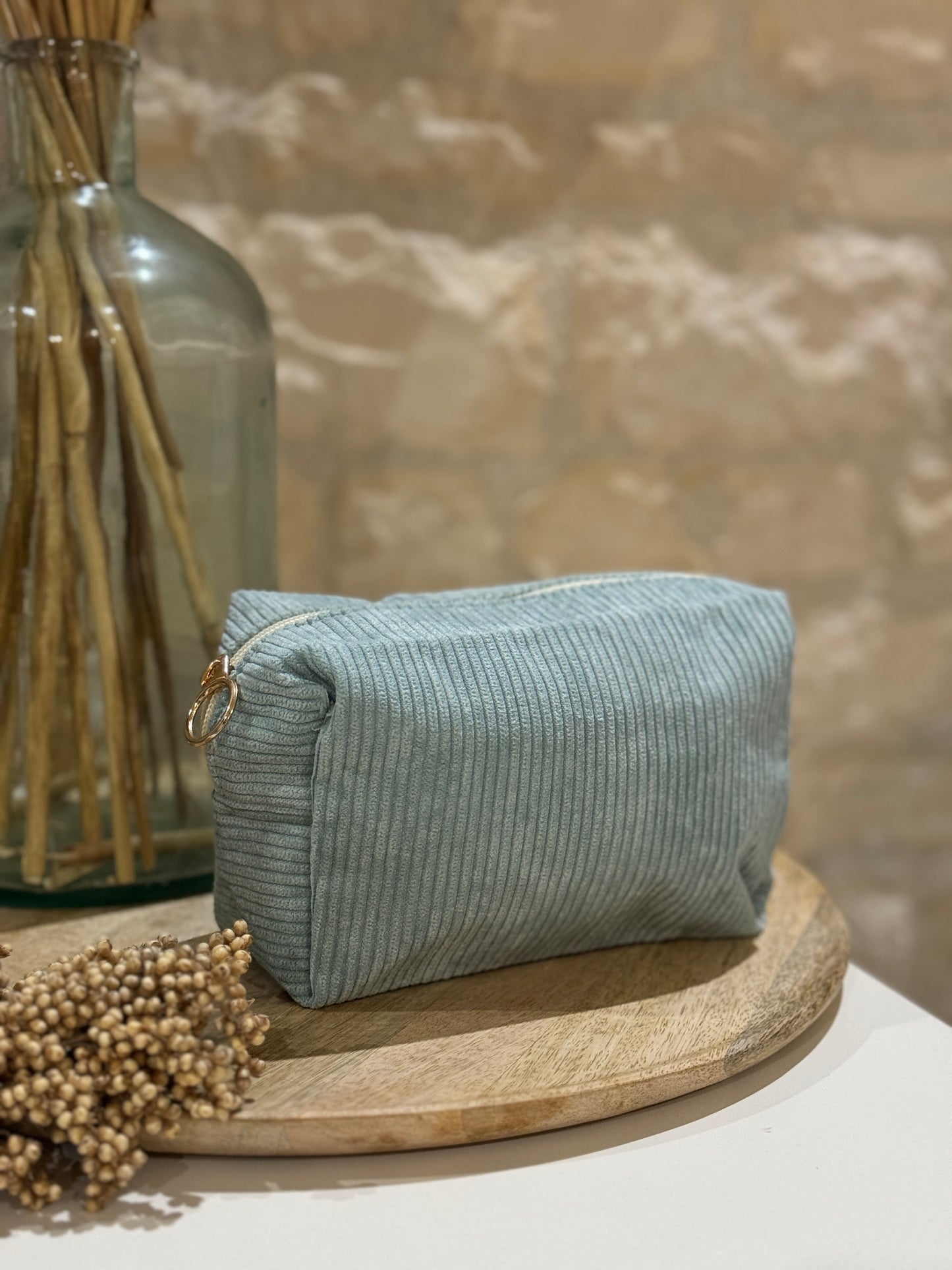Trousse velours bleu