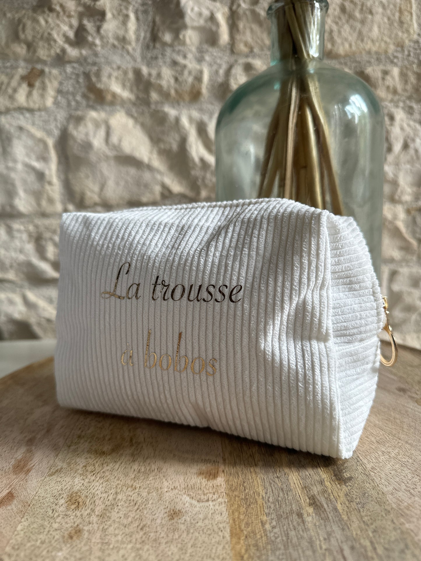 Trousse velours blanche