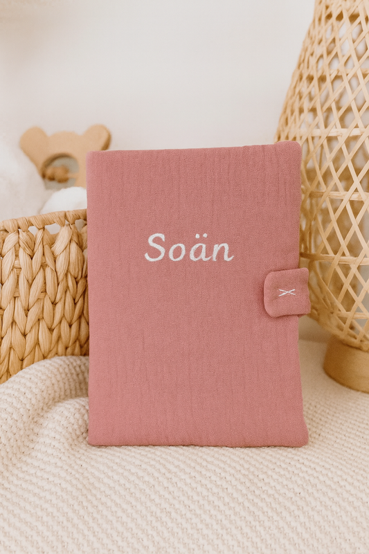 Protège carnet de santé en double gaze de coton